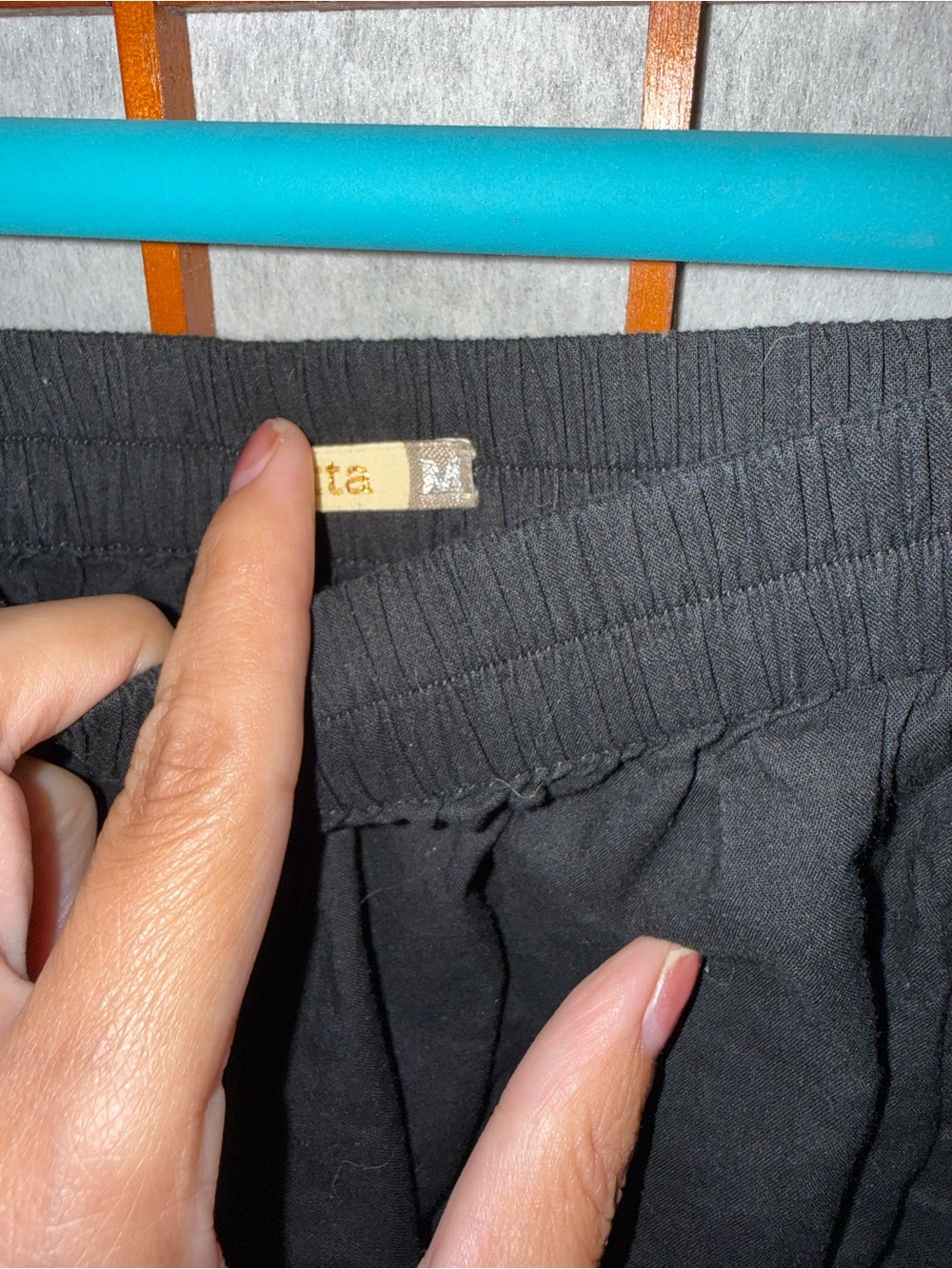 Matta Black Cotton Harem Lantern Pants Size M - Picture 5 of 6